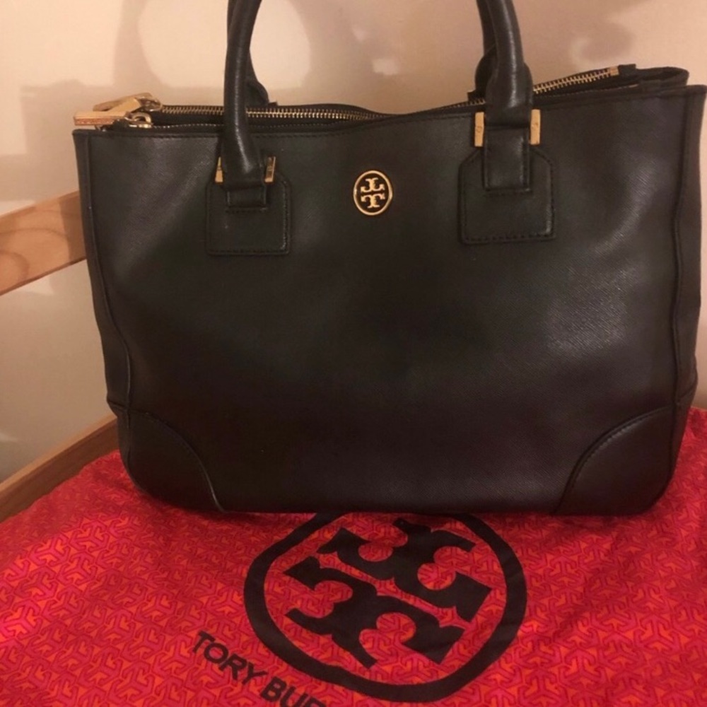 Tory Burch Large Double Zip Robinson Tote